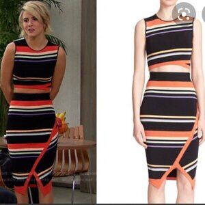 Ted Baker Xammie Knit Striped Skirt Sz S